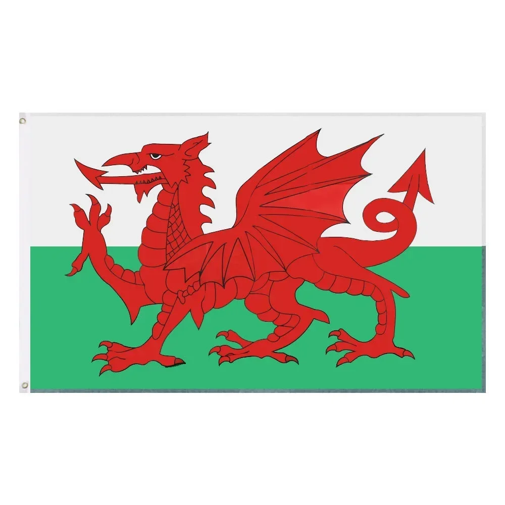 Welsh Flag 90*150cm Wales Red Dragon Cymru UK United Kingdom Union Flag Polyester Great Britain Banner