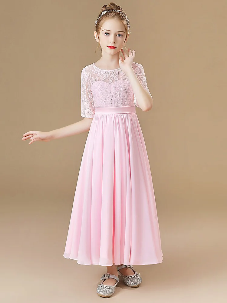 

Chiffon Flower Girl Dresses For Wedding Elegant Concert Formal Party Banquet Junior Bridesmaid Gown Girls Dress For Birthday