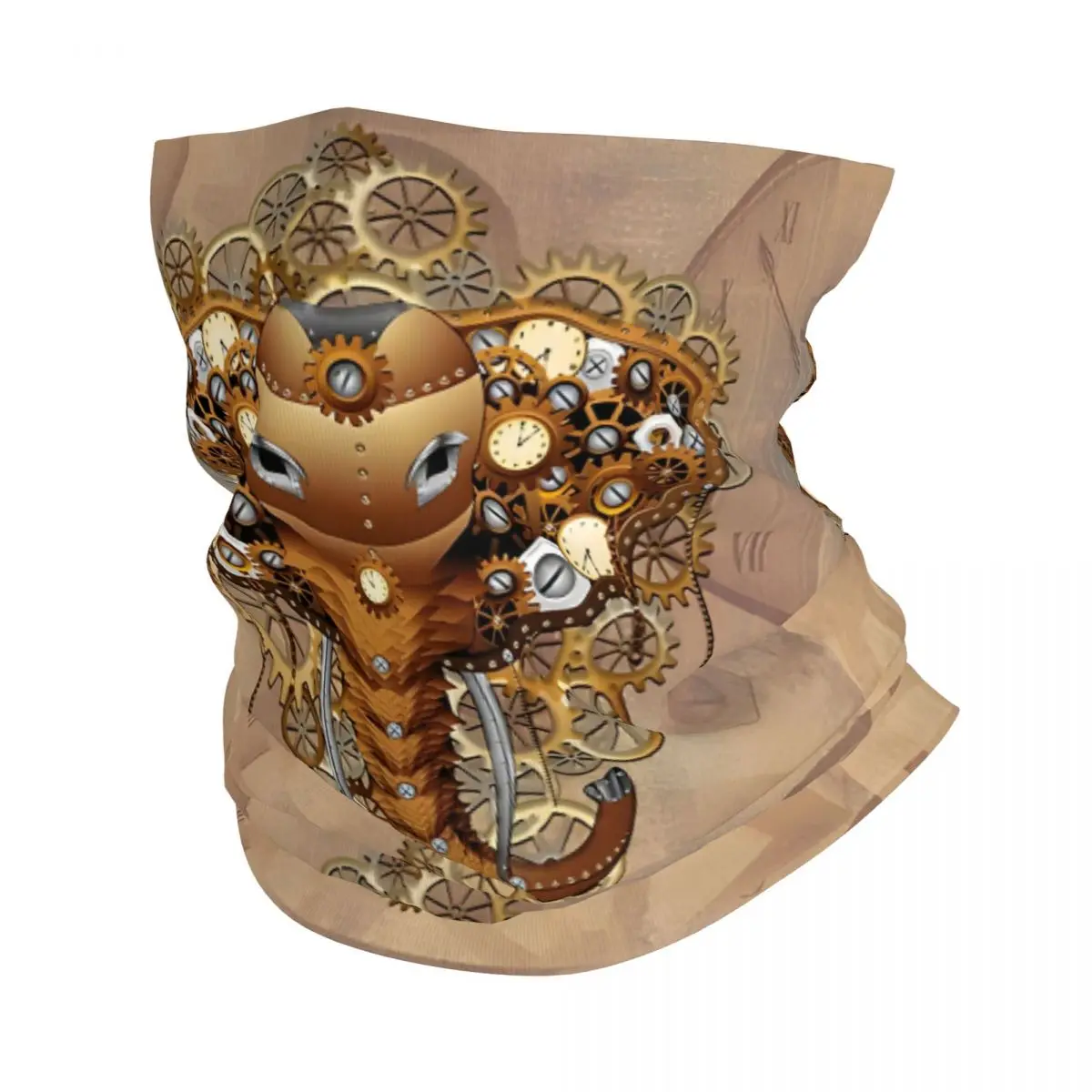 Steampunk Elephant Vintage Style Machine Thin Wrap Scarf Bandana Neck Gaiter Face Cover Headband