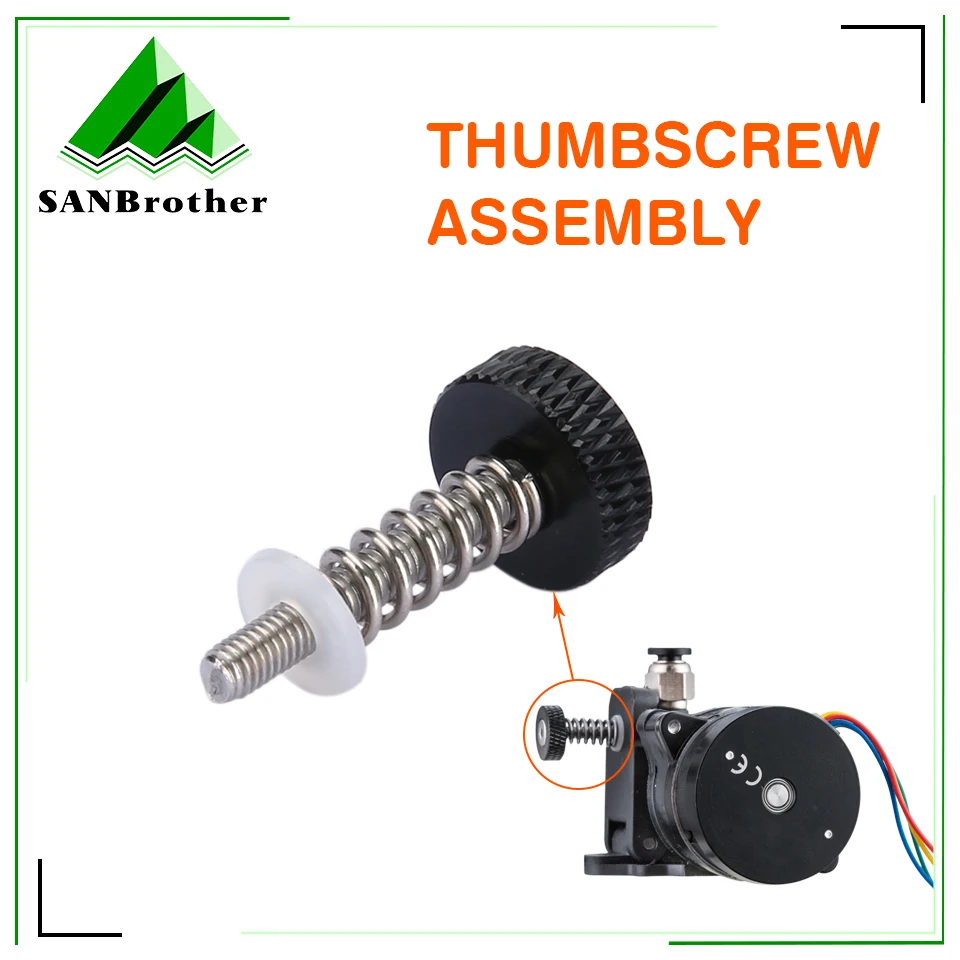 

Thumbscrew Assembly For Dual Drive Gear Bowden Extruder Kit For Drivegear DDG Wind Sunrise Extruder