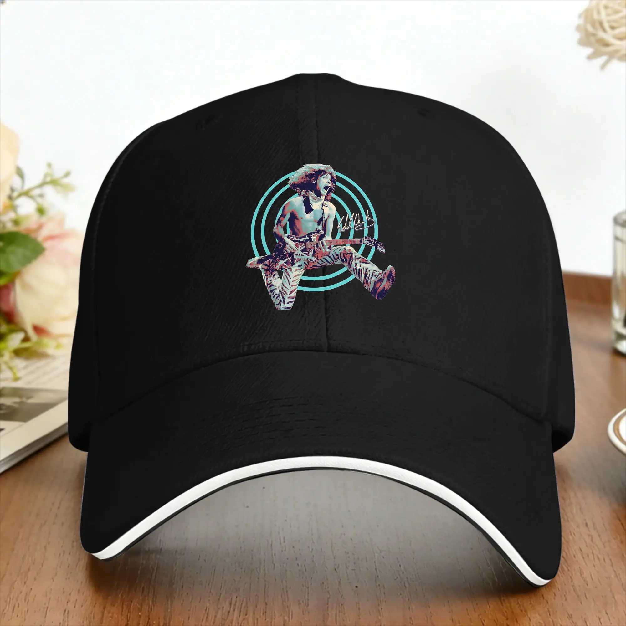 Casual Baseball Cap Van Halen Jumping Signature  Running Hippie Trucker Hat For Men Sun y2k Retro Baseball Caps