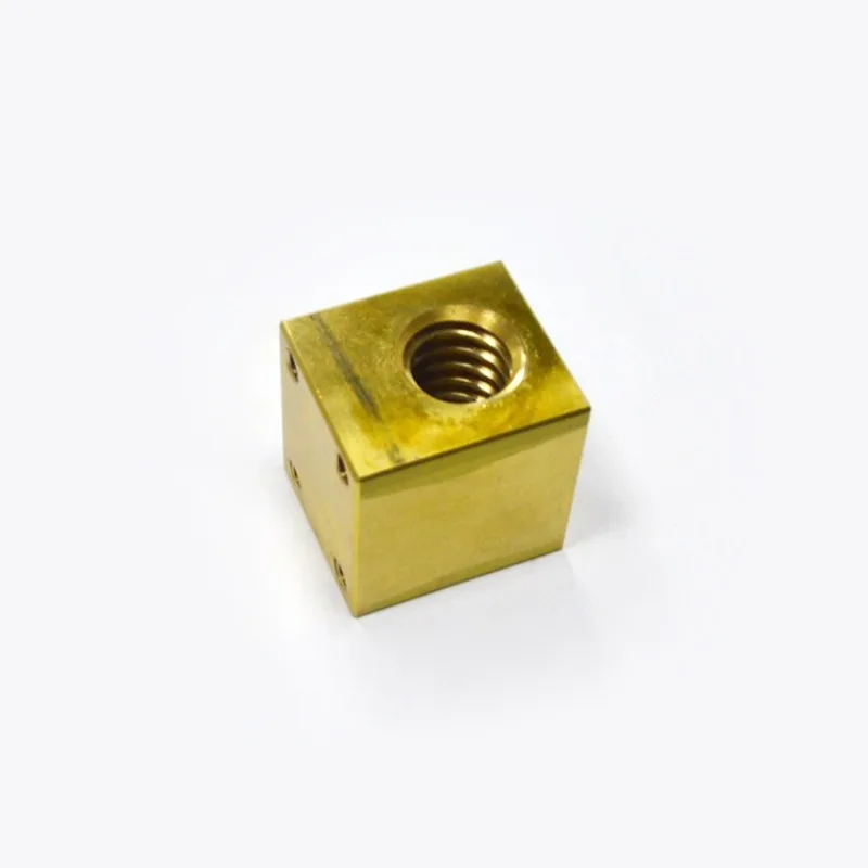 30-Grad-Trapezschraube T8-Schraubenmutter doppelt getrimmte H-Flanschmutter T8-Messingmutter