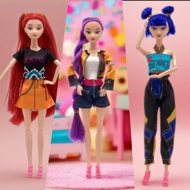 

New Kpop Demon Hunters Anime Merchandise Rumi Mira Zoyi Character Figurine Birthday Gift Fan Club Gifts Joints Are Movable