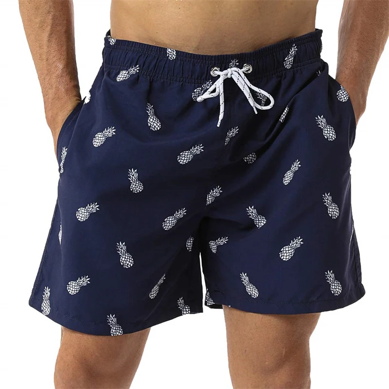 New 3D Simple Graphic Beach Shorts Men Women Fruit Pineapple Print Surf Board Trunks Hawaii Swimwear Pants Kids Cool Ice Shorts