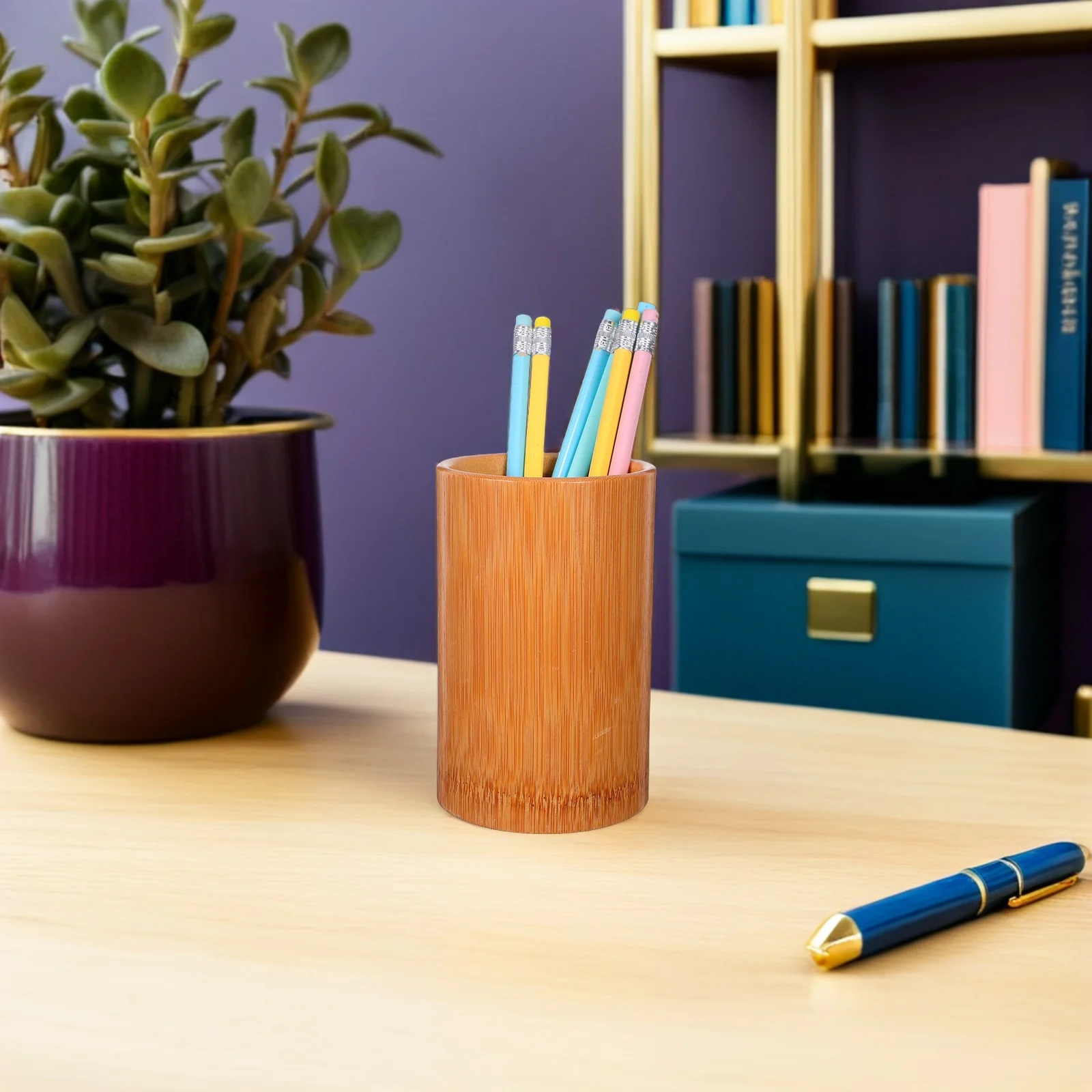 

3pcs Pencil Pen Chopstick Organizer Stylish Kitchen Office Decor Utensil Storage Bamboo Kitchen Utensil Holder
