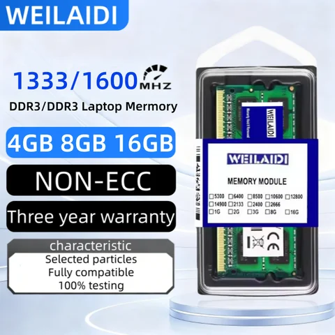 Memoria ram DDR3 DDR3L 2GB 4GB 8GB 16GB PC3 1333 1600MHZ 1.5V PC3L-10600 12800 1.35V SO-DIMM Memory RAM for Notebook Laptop