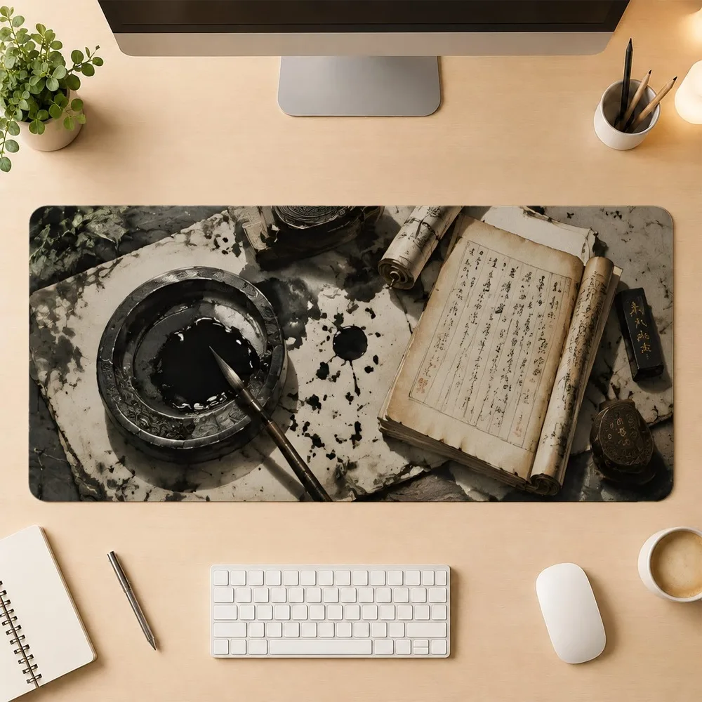 Retro Chinese calligraphy, anti-slip base, game setup accessories, computer desk accessories, keyboard and mouse accessories