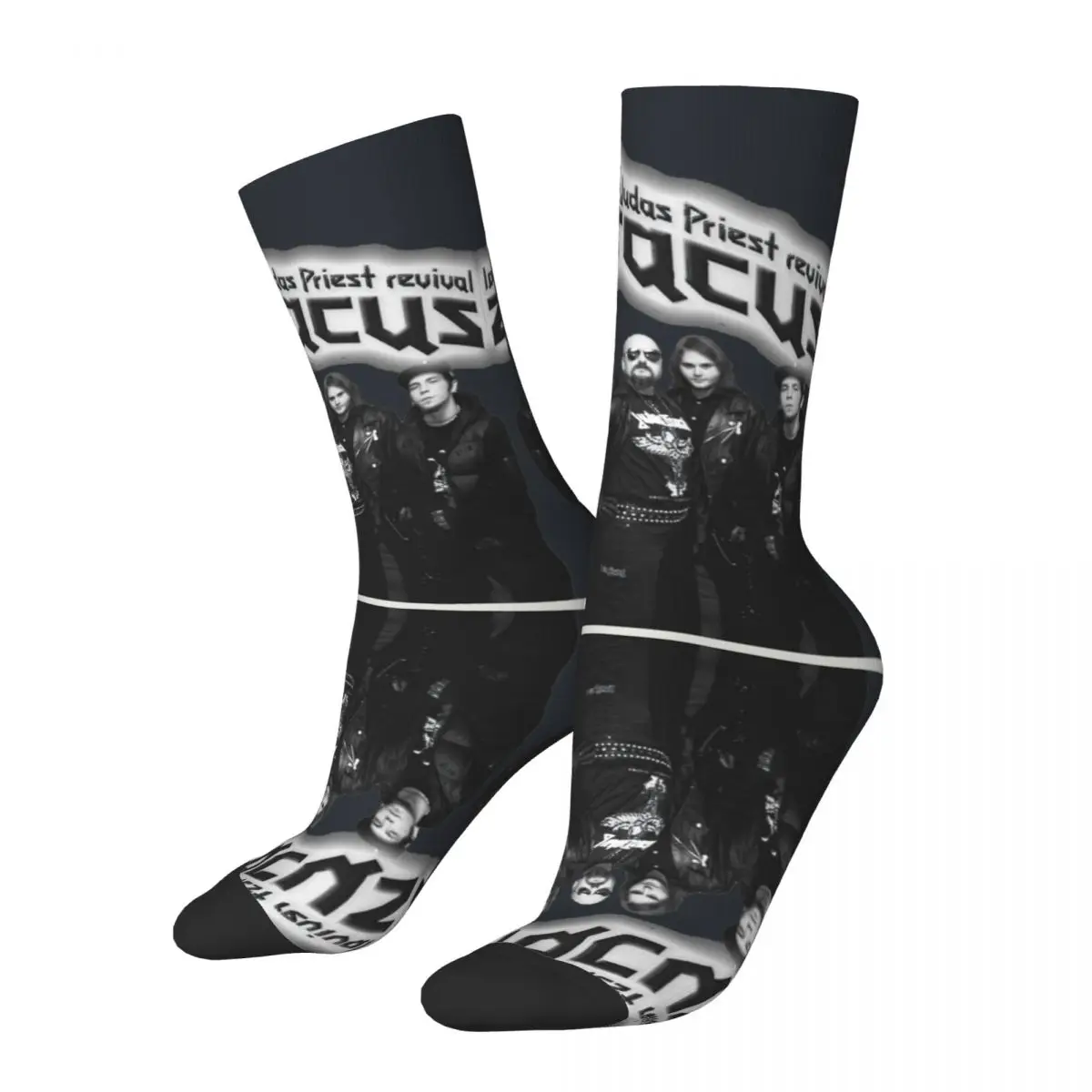 Alternative Band Legends Men's Socks Retro Harajuku judas priest Hip Hop Novelty Casual Crew Crazy Sock Printed official-website