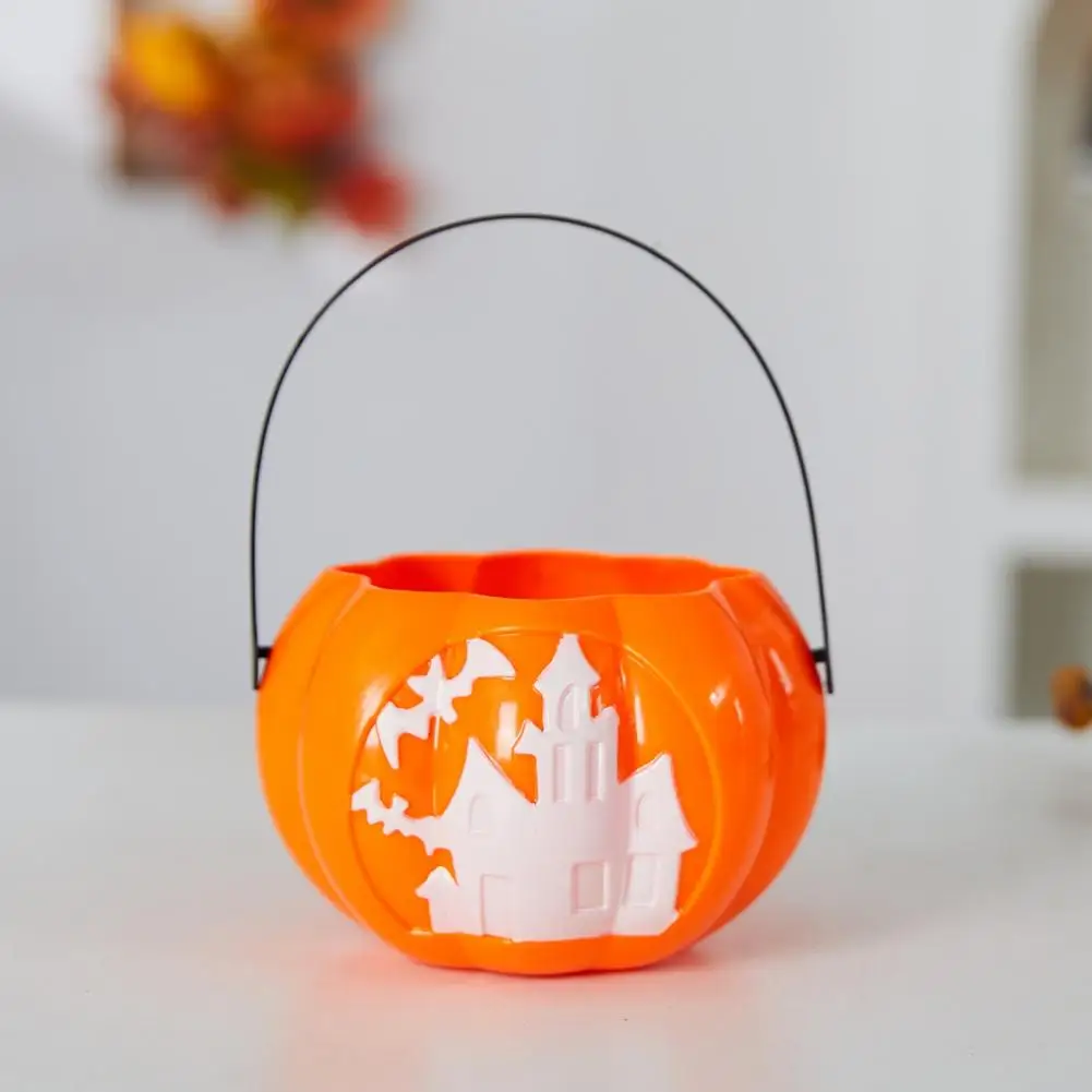 Halloween Party Decoration Halloween Light-up Pumpkin Bucket Black Cat Skull Candy Container Led Glowing Trick or Treat Box