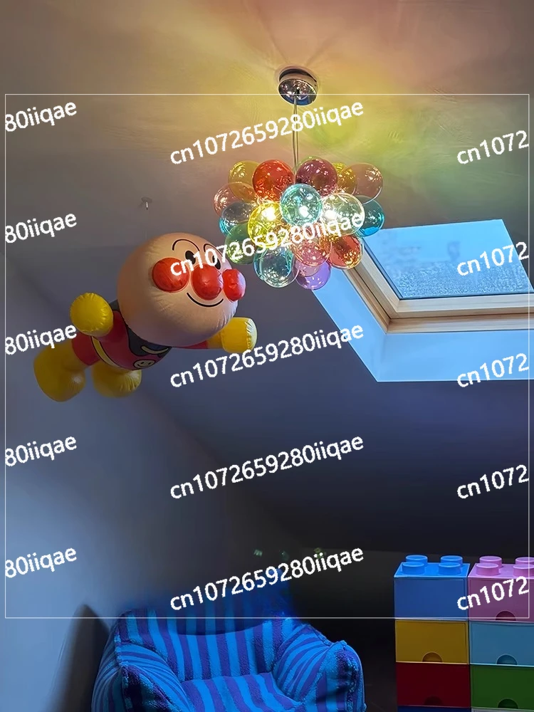بالون من الزجاج الملون على شكل فقاعة لغرفة الأطفال، ثريا دوبامين إبداعية لغرفة النوم وغرفة الطعام