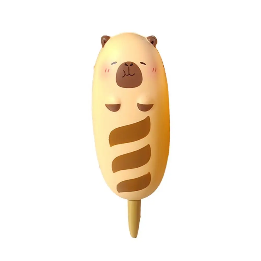

1pc New Capybara Gel Pen Bread Shape Stress Relief Ballpoint Pen Smooth 0.5mm Black Ink Neutral Pen Writing Supplies