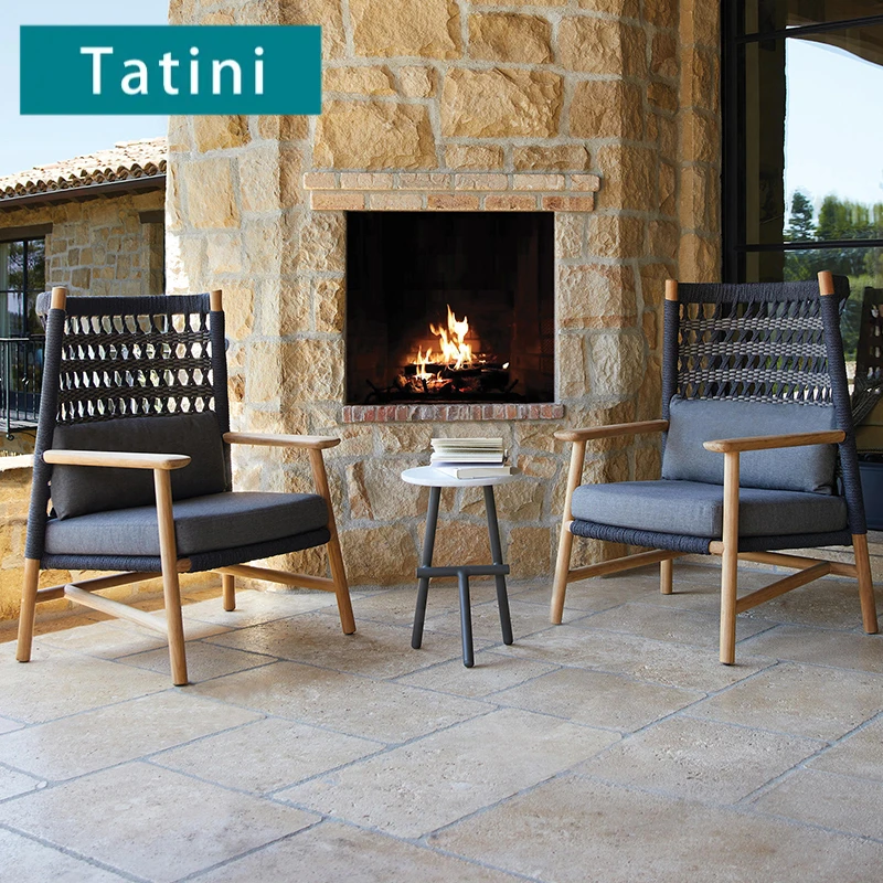Outdoor Furniture Teak - Modern Villa Outdoor Leisure Sofa Chair