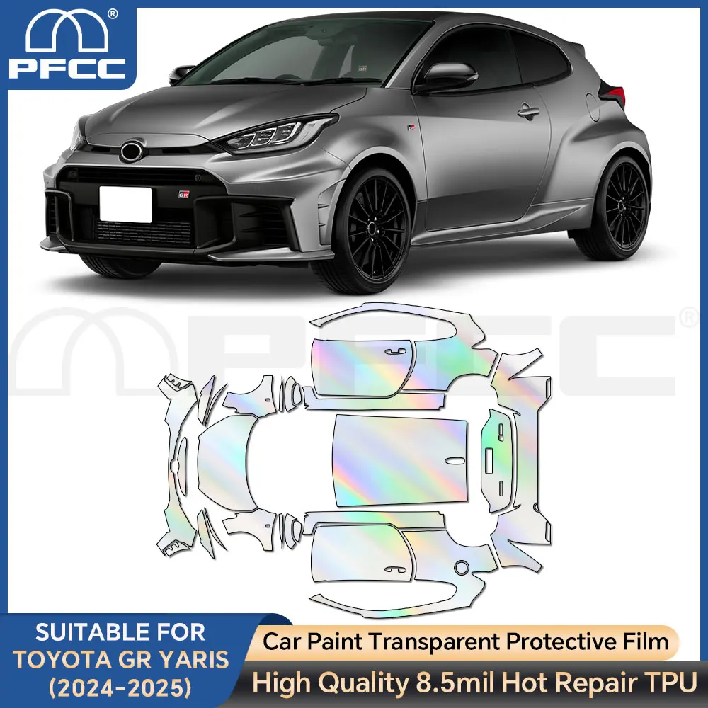 

TPU Car Paint Protection Film For Toyota GR Yaris 2024 2025 Pre-cut Anti-scratch Body Sticker Repair Bra Kit Transparent 8.5mil