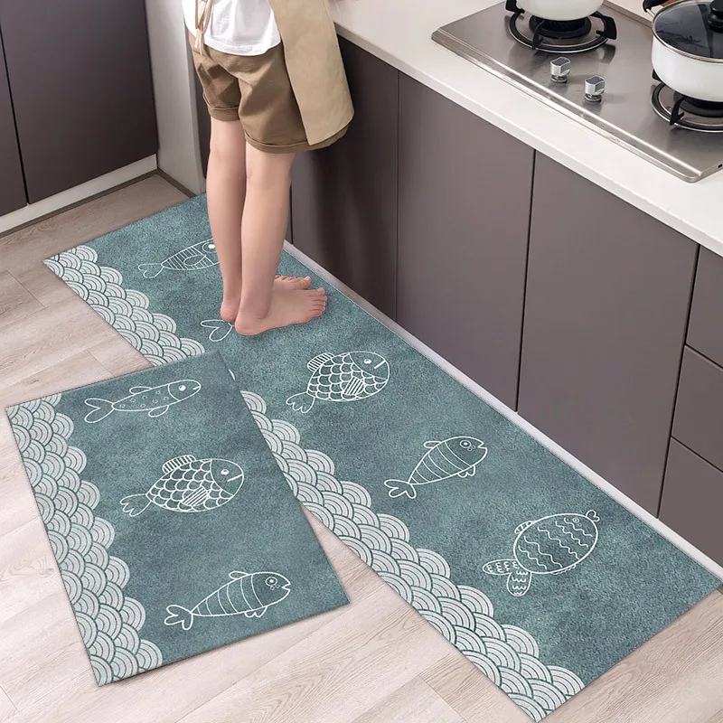 Dirt resistant durable mat kitchen carpet toilet door bathroom shower mat Foot mat  Anti-slip Cartoon Soft Rug