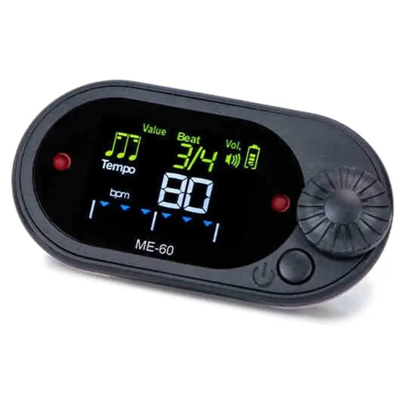 A74K-Vocal Counting Digital Metronome, Small Quiet Design With Back Clip, Rechargeable ABS Texture Trainer Device