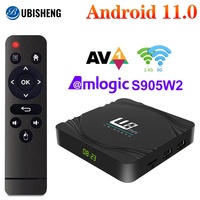 UBISHENG Android 11 TV Box Amlogic S905W2 Dual Wifi 16G Quad Core Cortex A53 Support 4K Media Player Global Set Top Box