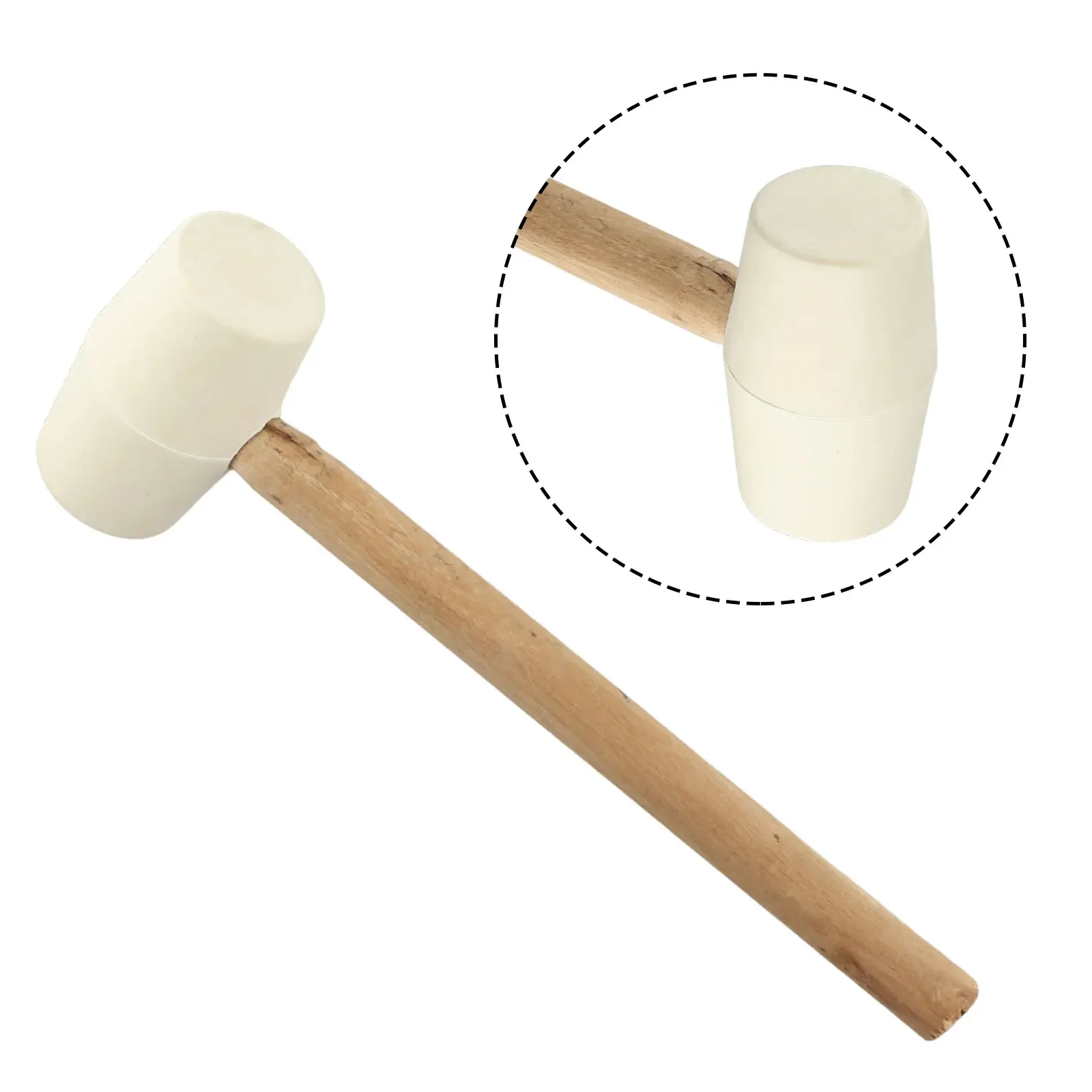 Natural Rubber Rubber Hammer Household Cleaning Tools Light Brightness Quantity Pc Slightly Different Wood Handle