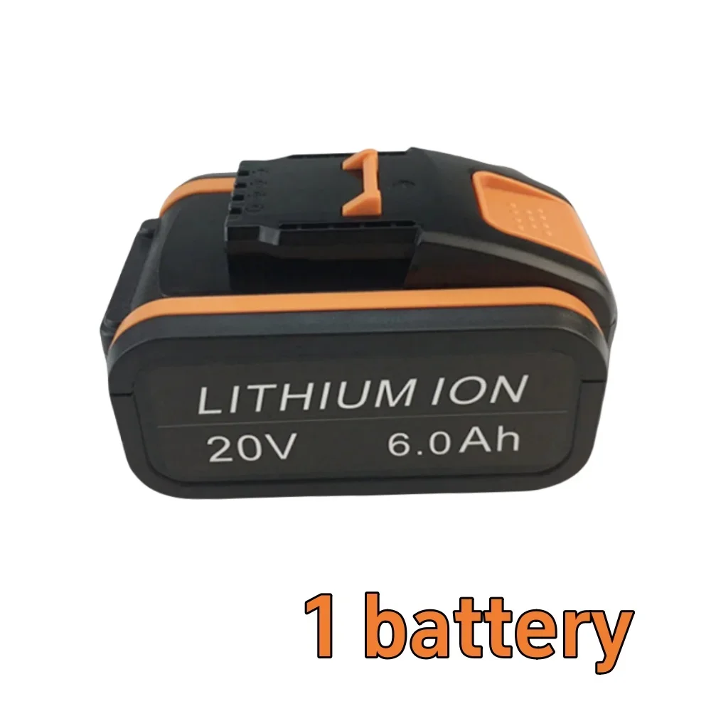 Batterie 20V 6000mAh, pour Worx WX390/WX176/WX166.4/WXino 2.1 WX800/WX678/WX550/WX532/WG894E WG629E/WG329E/WNip