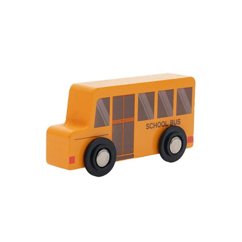 Coche, vehículo de ingeniería policial, camión de remolque, tren Compatible con vía de tren Thomas de madera, juguetes, regalo de cumpleaños para niños