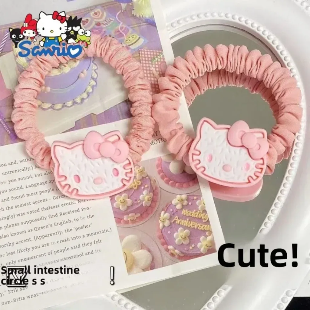 15 Uds. Accesorios para el cabello de dibujos animados para niñas de peluche rosa de Hello Kitty Anime, horquilla lateral bonita, lazos para el cabello, tocados nuevos, regalo para niñas