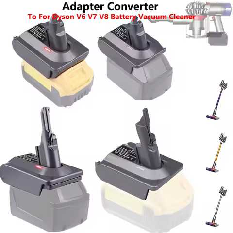 Battery AdapterAdapter For Dewalt/Milwaukee 18V Lithium Battery Converter To For Dyson V6 V7 V8 Battery Cordless Vacuum Cleaner