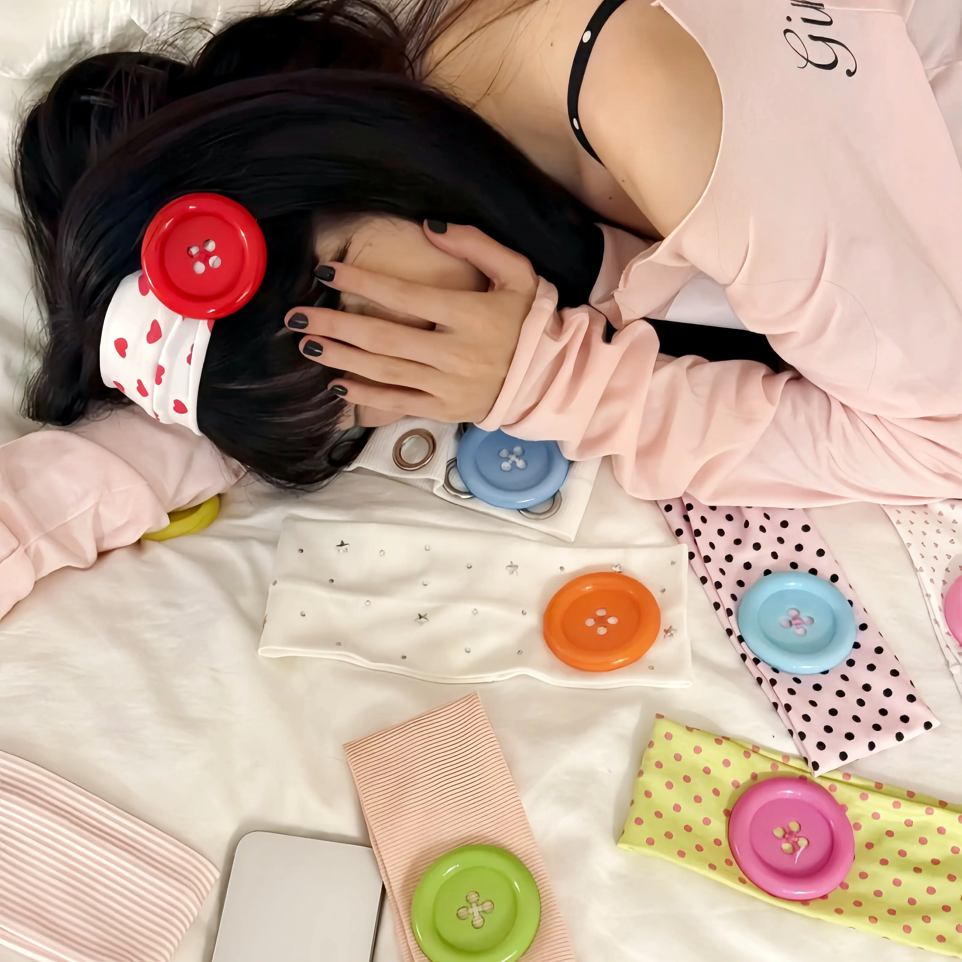 Summer Colorful Large Button W - đánh giá và giá Street Fashion Korean