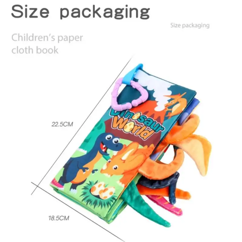 Baby 3D Cloth Book Montessori Animal Early Education giocattolo a coda tridimensionale cognizione animale marino bambini Puzzle Palm Soft Book