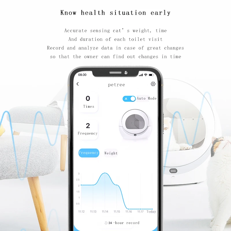 APP WIFI control Intelligent Self-Cleaning for big pet Cats toilet fully enclosed smart Cat litter box Automatic