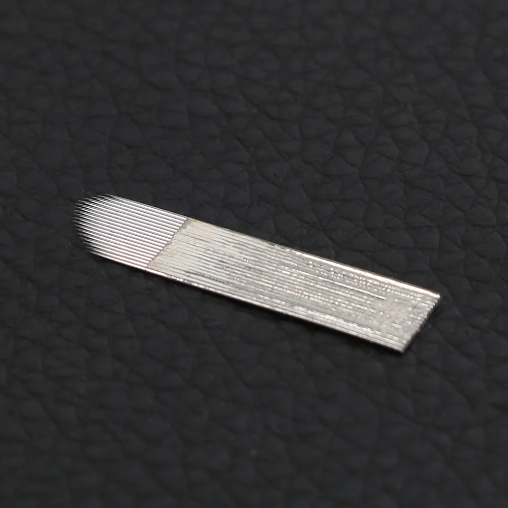 30/50/100pcs 18Pin Chamfer Blade Microblading Needles for Permanent Makeup Eyebrow Tattoo 3D Embroidery Manual Tattoo Pen