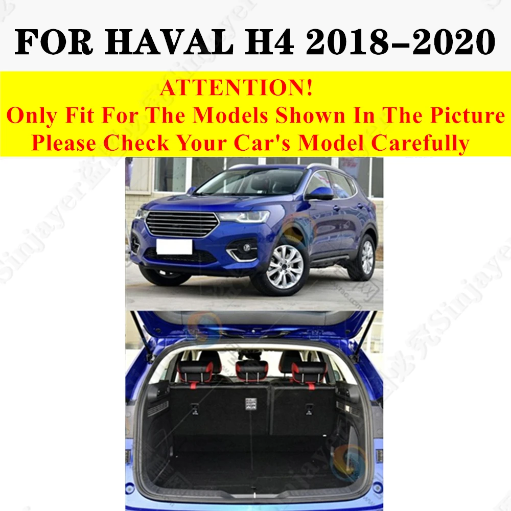 High Side Car trunk mat for Great Wall Haval H4 2020 2019 2018 Tail Boot Tray luggage Pad Rear Cargo Liner Interior Accessories