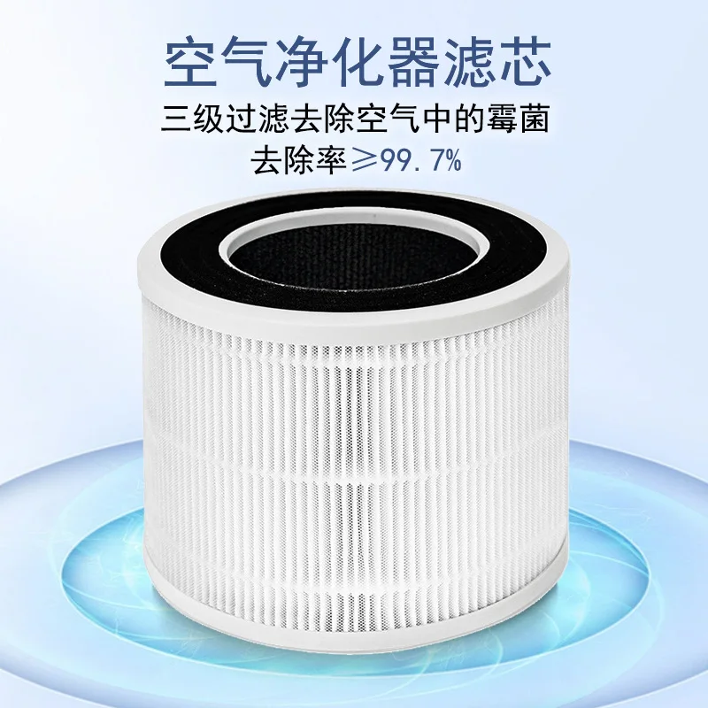 Luchtreiniger origineel filterelement, individueel verpakt drielaags HEPA-filter, formaldehyde verwijdering PM2,5 lucht (2 stuks)