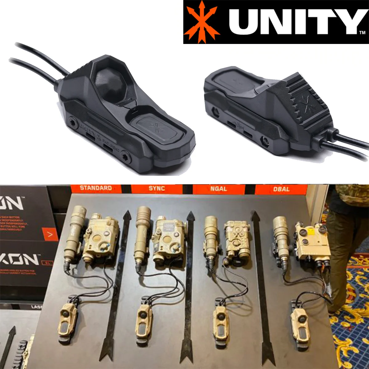 

Тактический пульт дистанционного управления UNITY AXON с двумя переключателями для тактических фонарей и лазеров SureFire M300, M600, PEQ-15, DBAL, NGAL-L3
