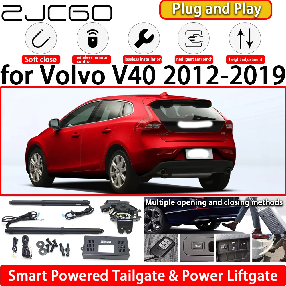 

ZJCGO for Volvo V40 2012-2019 OEM Automatic Electric Powered Tailgate Power Liftgate Tail Gate Lift Kit System Plug & Play