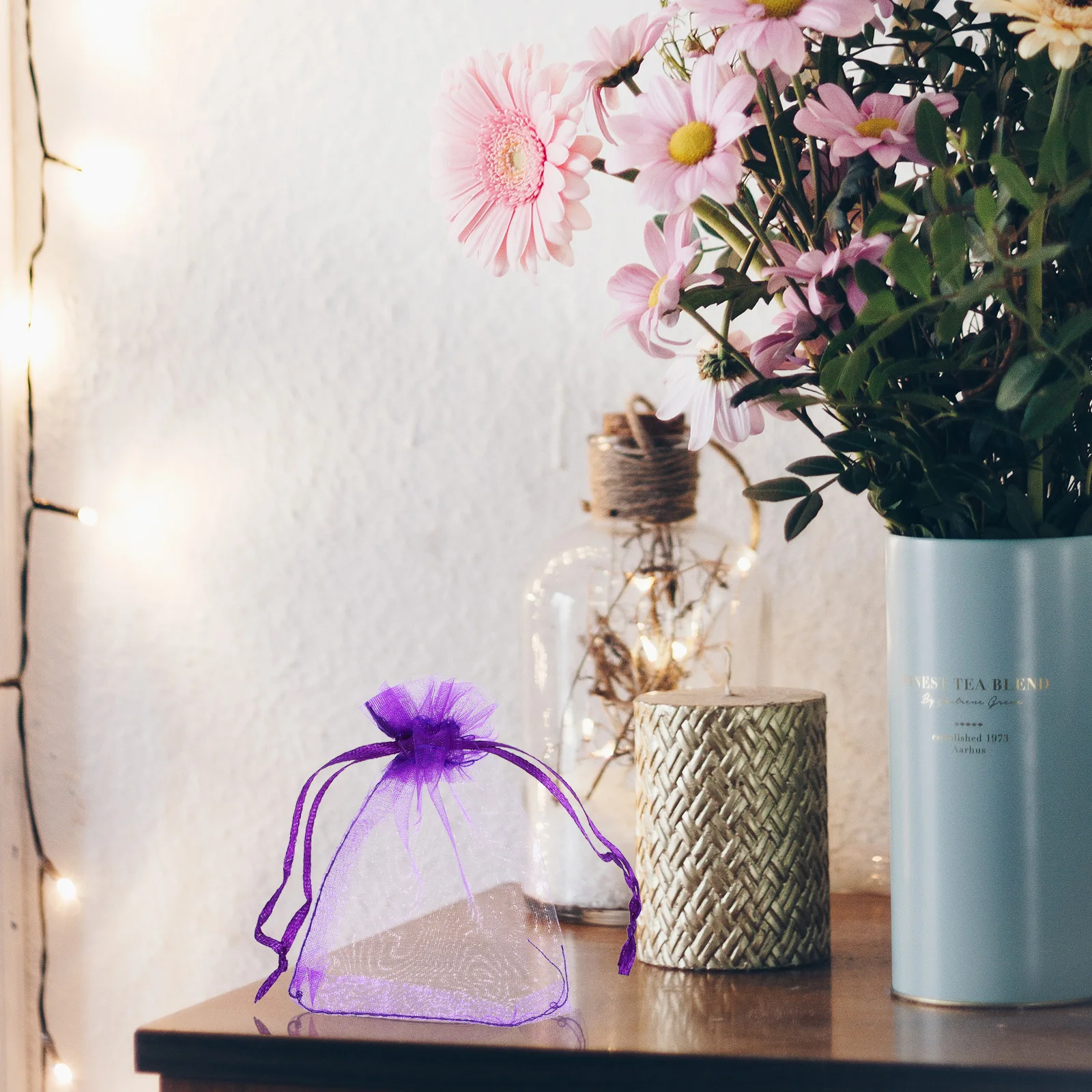 

100pcs Empty Lavender Bags Refillable Sachet Breathable Storage Gift Packaging Dried Flower Pouches For Beads Coins