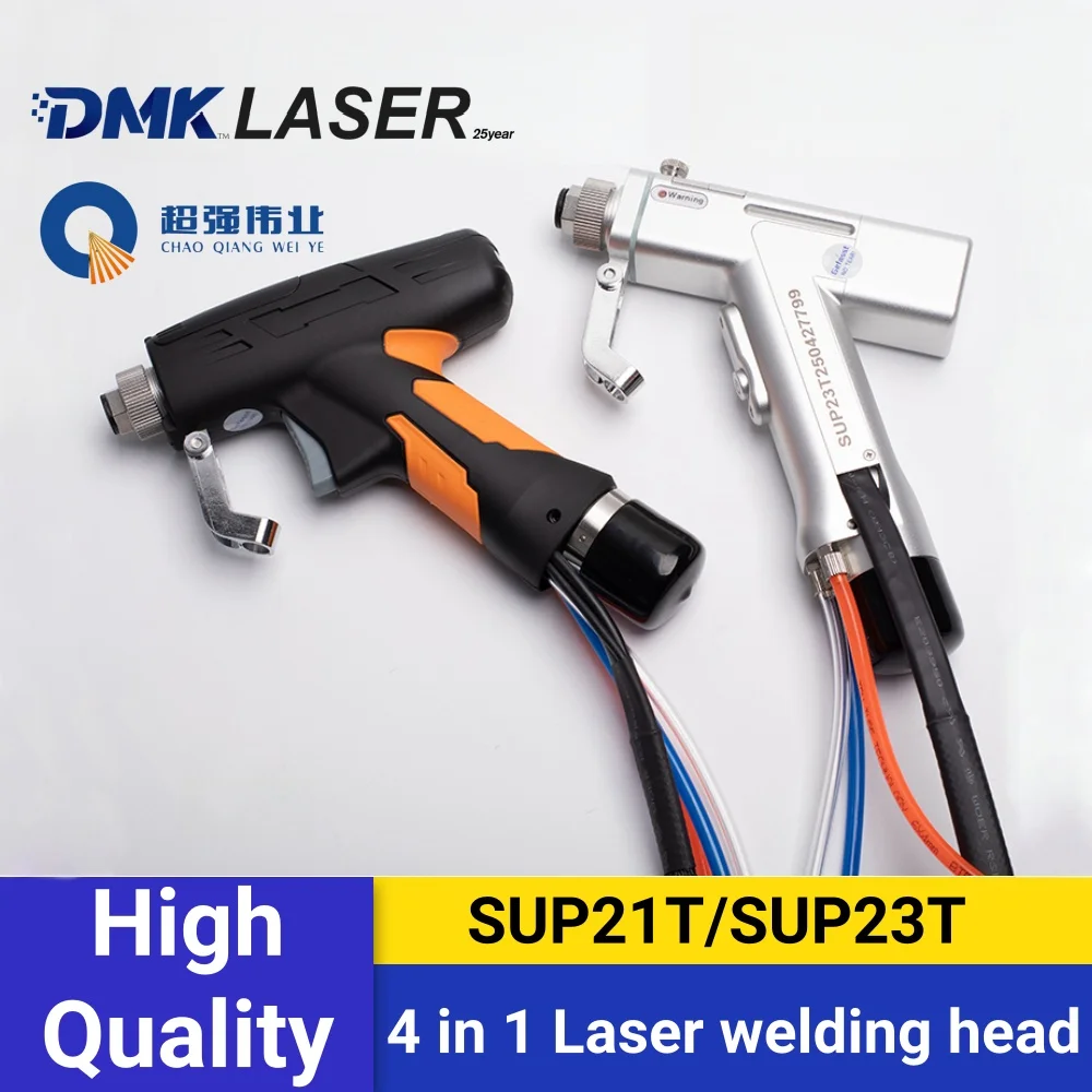 

DMK Gefasst Original CQWY SUP21T/SUP23T 4 in 1 3-way connectHandheld Fiber super laser Welding Gun welder head 1500w/2000w/3000w