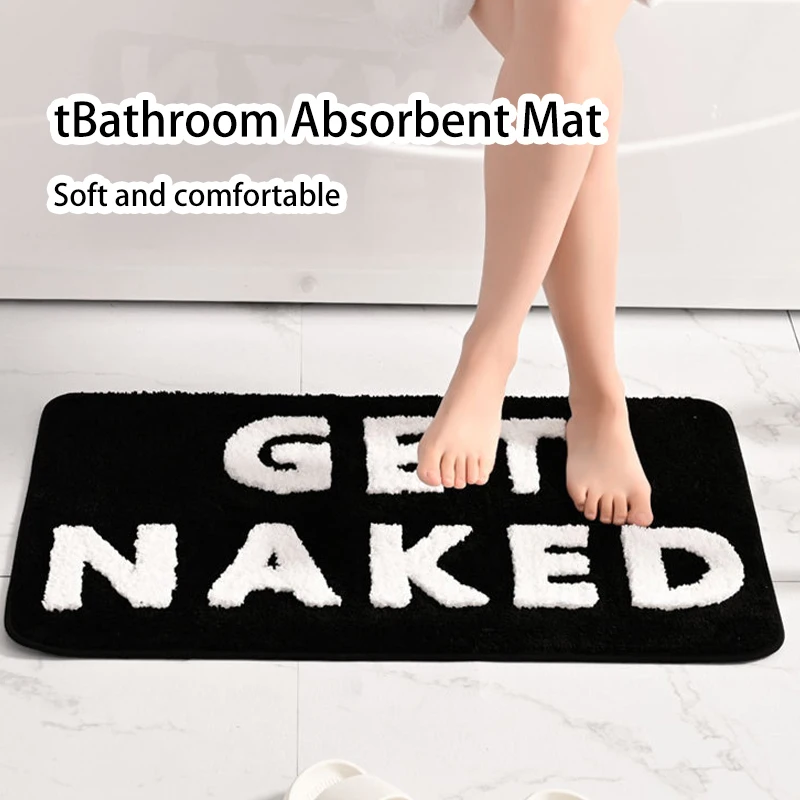 

Creative Letter Bathroom Absorbent Non-slip Mat Household Wear Resistant Dirt Imitation Cashmere Mat Bathroom Tools Mixed Color