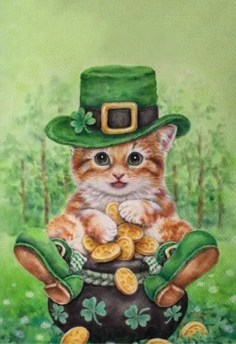 Eeypy St Patrick's Day Home Decor Garden Decorative St Patrick's Day Clover Leprechaun Top Hat Garden Retro Tin Sign Met sign
