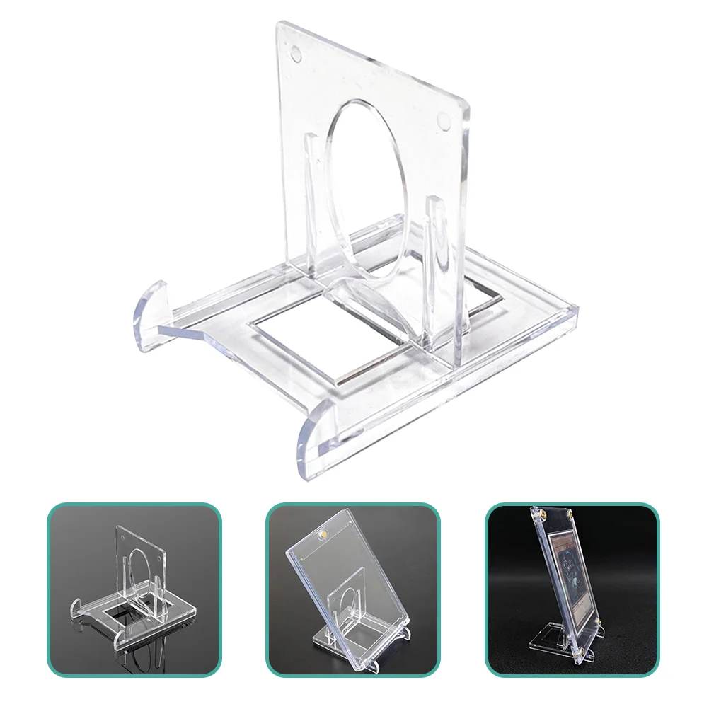 6 Pcs Game Card Holder Plastic Stand Storage Rack Small Plate Display Stands Shelves Easel Photo Frame for Picture Shelf