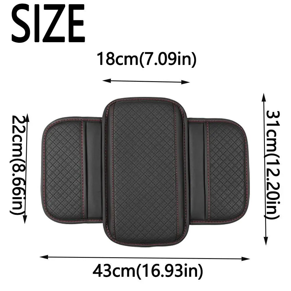 وسادة مسند ذراع أوتوماتيكية عالمية من جلد البولي يوريثان مضادة للانزلاق وحدة تحكم مركزية مقاومة للماء مع حصيرة حماية لمسند الذراع والجيب