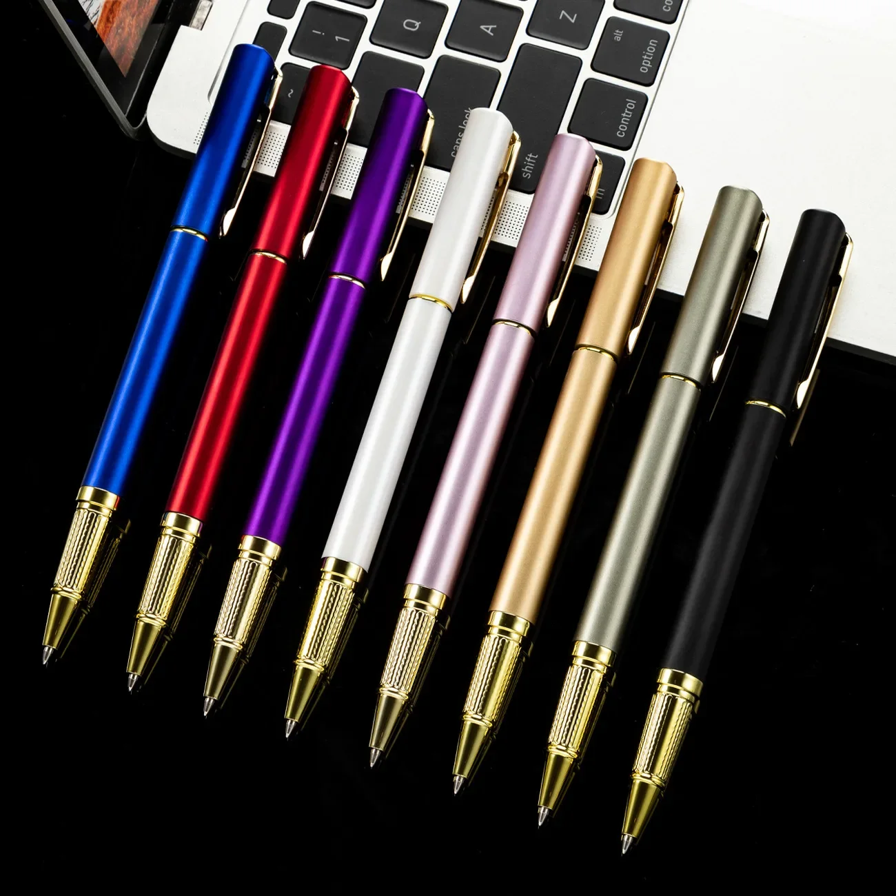 

50PCS Business Plastic Signature Pen, New Multi-color Spray Paint Promotion, Neutral Pen, Gift Pen