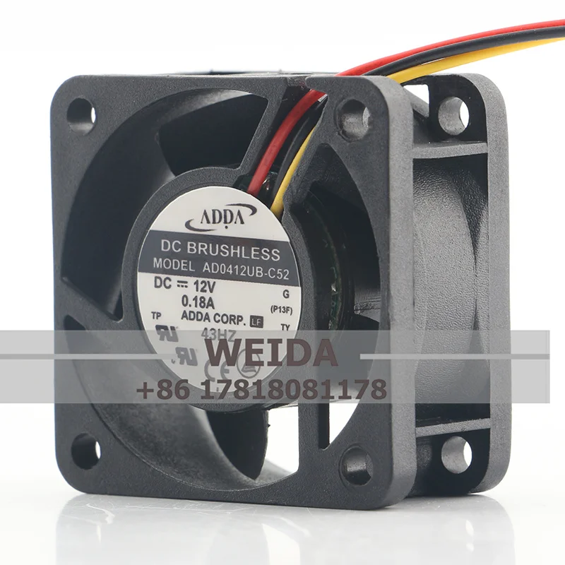 Wentylator obudowy 4020 DC 12V 0.18A AD0412UB-C52/AD0412UB-C73GP trójprzewodowy wentylator chłodzący 40*40*20MM