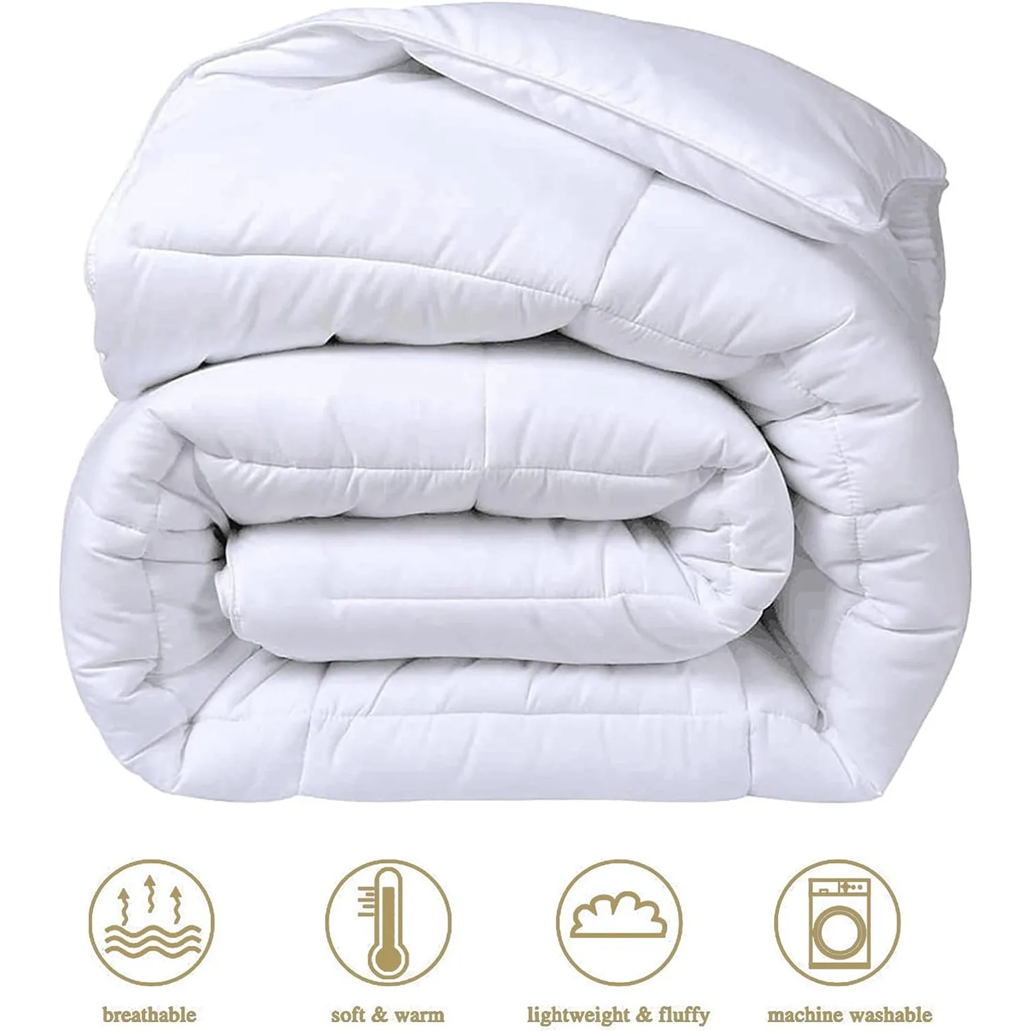 Alternative Comforter Duvet Insert Quilted with Corner Tabs for All Season-Lightweight Breathable