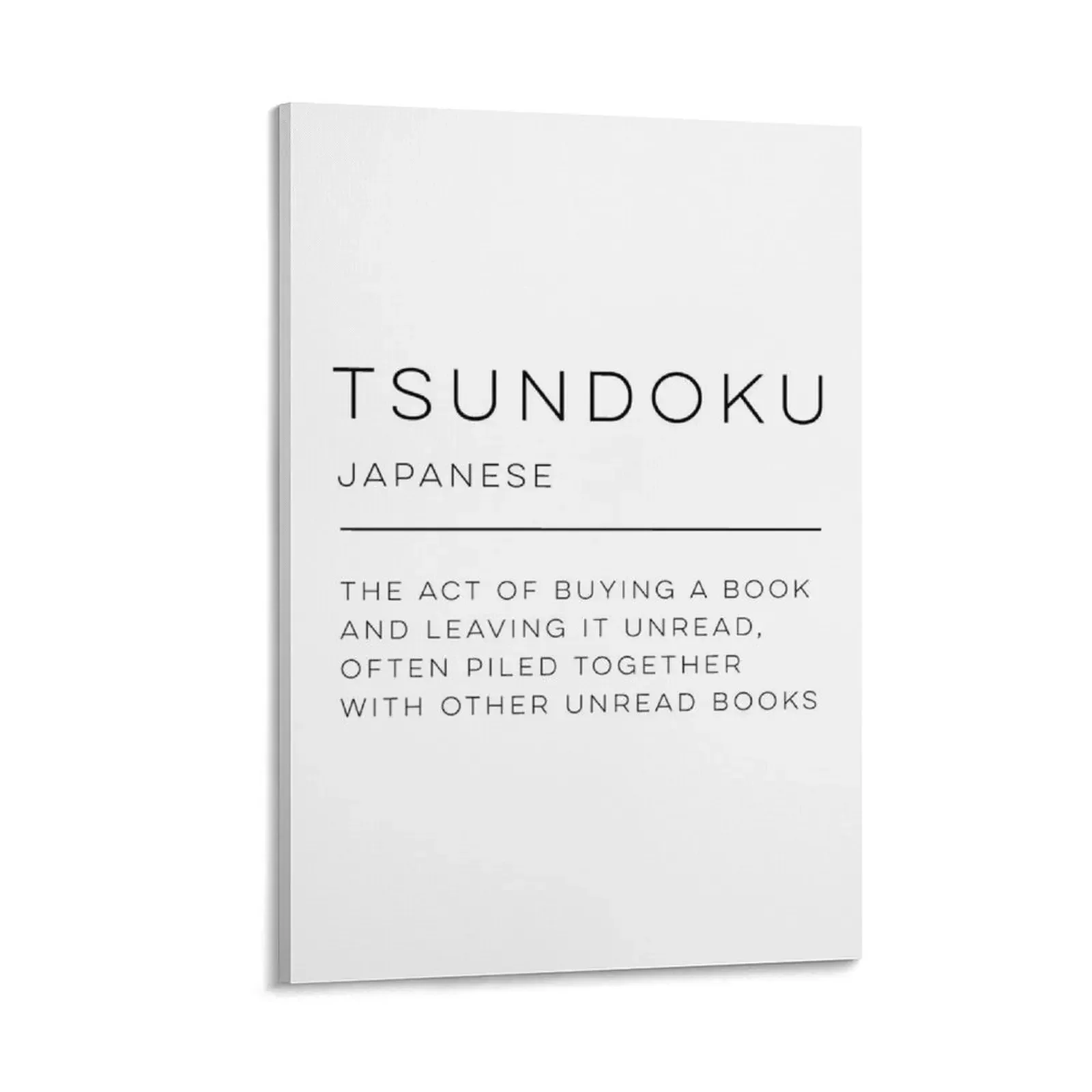 

Tsundoku Definition Canvas Painting poster anime paintings wall decor canvas wall art
