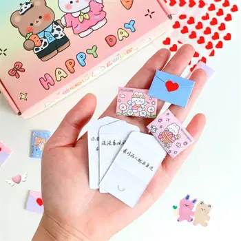 Yeni moda aşk mektubu kağıt Kawaii aşk boş mesaj zarf