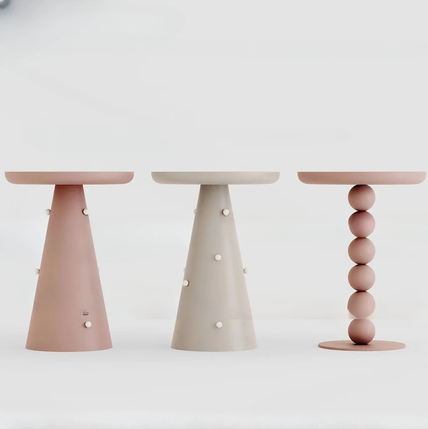 Mesa de centro expandible con estructura de metal y panel de madera para salón