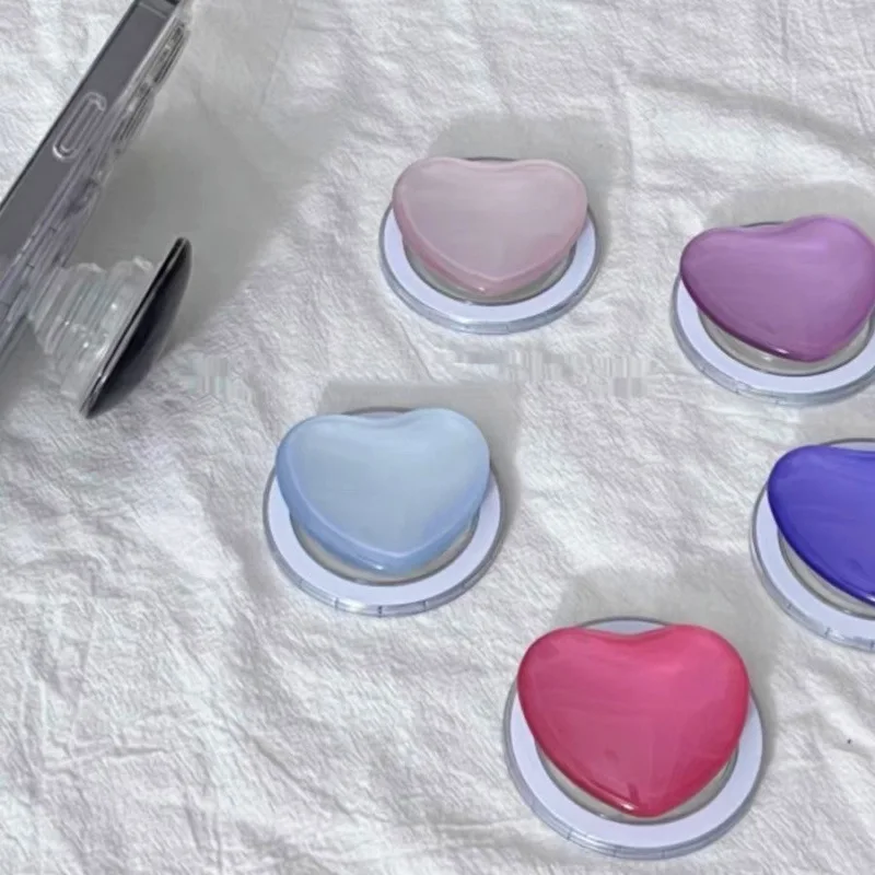 

3D Glossy Love Hearts Magnetic Phone Holder Grip Tok Griptok For Magsafe iPhone Samsung MacSafe Ring Finger Expanding Stand