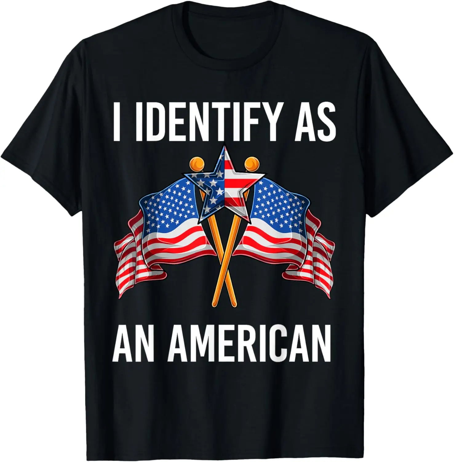 

I Identify As An American - American Flag T-Shirt