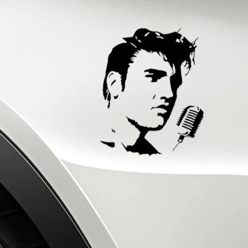 

Car Stickers Decor Motorcycle Decals Personalized Fashion Elvis Decorative Accessories Creative Sunscreen Waterproof PVC,15*14cm