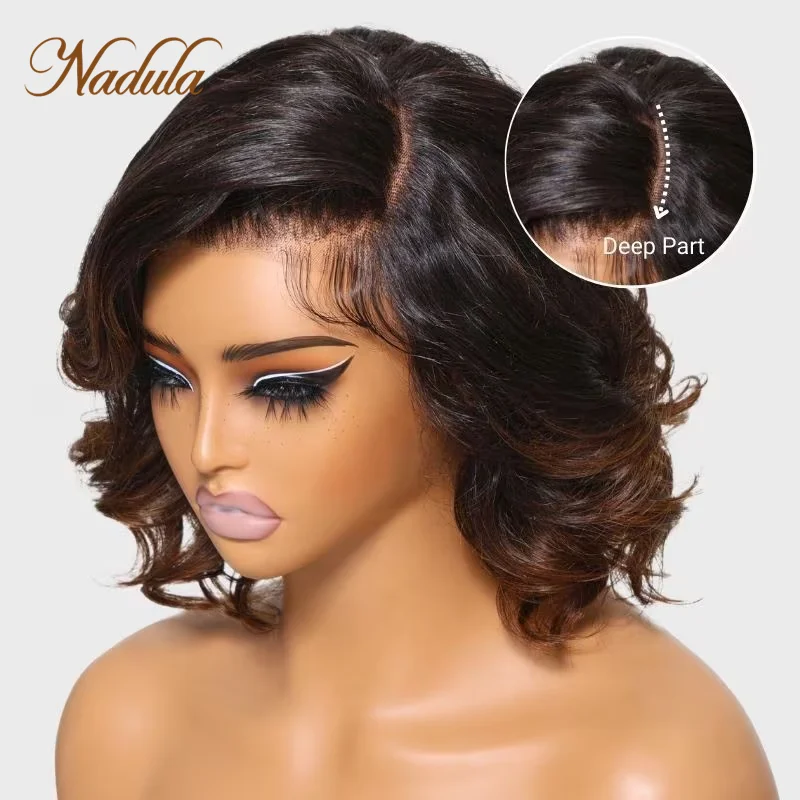 Nadula Hair 13x4 Pre everything Wig 2.0™ Spiral Curls Black to Chestnut Brown Color Put on and Go Wig Fashion Wavy Glueless Wig