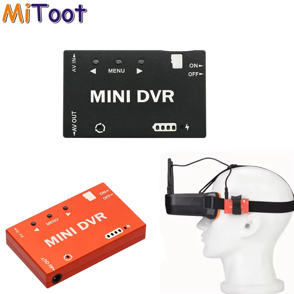 FPV DVR Module Mini, NTSC PAL Switchable Built in Battery Video Audio Recorder for RC Racing Drone FPV Models